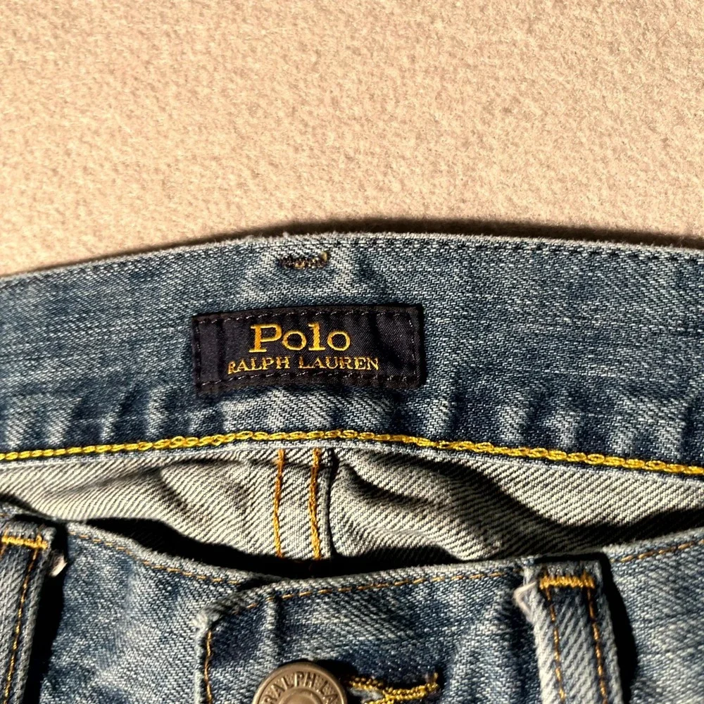 Polo Ralph Lauren Jeans Mens 32 Blue Denim Pockets Medium Wash Straight‎ Leg